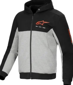 Alpinestars Chrome V2 Sport Motorhoodie Black Gray Heather Red Fluo 1473><noscript><img width=