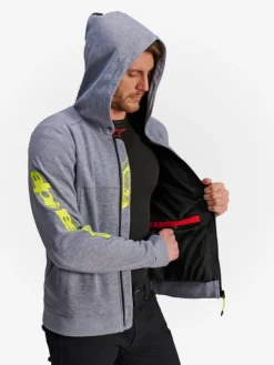 Alpinestars Chrome V2 Sport Motorhoodie Gray Heather Fluo Yellow 9232> Motorhoodies|Motorjassen