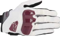 Alpinestars Chrome Women'S Gloves Off White Burgundy 298> Motorhandschoenen