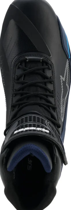 Alpinestars Faster-4 Drystar Shoes Black Night Navy Cyan 1571>Heren Heren Motorschoenen