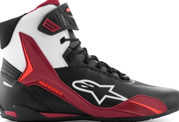 Alpinestars Faster 4 Shoes Black White Dark Red 1299>Heren Casual Motorschoenen|Heren Motorschoenen