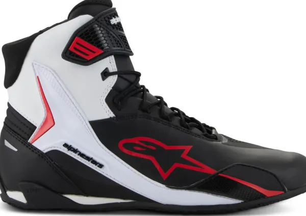 Alpinestars Faster 4 Shoes Black White Red 123>Heren Heren Motorschoenen|Casual Motorschoenen
