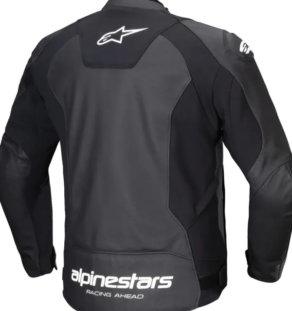 Alpinestars Faster V3 Leather Motorjas Black/White 12> Motorjassen