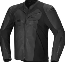 Alpinestars Faster V3 Leather Motorjas Black/Black 1100> Motorjassen
