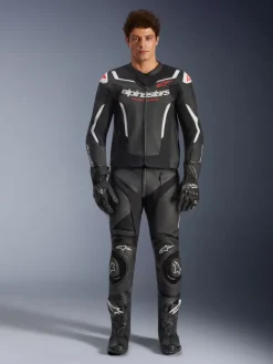 Alpinestars Gp Force V2 Leather Airflow Motorjas Black White 12><noscript><img width=