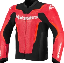 Alpinestars Gp Force V2 Leather Airflow Motorjas Red Red Fluo 3155> Motorjassen