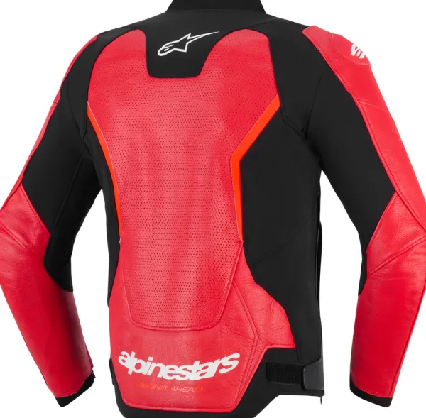 Alpinestars Gp Force V2 Leather Airflow Motorjas Red Red Fluo 3155> Motorjassen