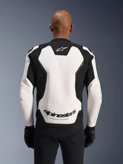 Alpinestars Gp Force V2 Leather Motorjas Jacket White/Black><noscript><img width=