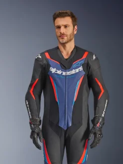 Alpinestars Gp Force V2 Leather Suit 1 Pc Black/Blue/Red Fluo><noscript><img width=
