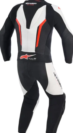 Alpinestars Gp Force V2 Leather Suit 1 Pc White/Black/Red Fluo><noscript><img width=