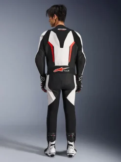 Alpinestars Gp Force V2 Leather Suit 1 Pc White/Black/Red Fluo><noscript><img width=