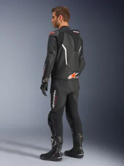 Alpinestars Gp Force V2 Leather Suit 2 Pc Racepak Black/White/Red Fluo> Motorpakken