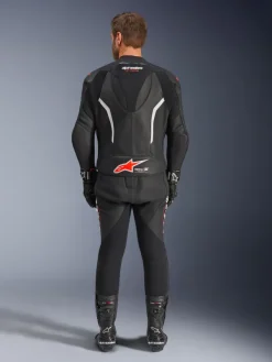 Alpinestars Gp Force V2 Leather Suit 2 Pc Racepak Black/White/Red Fluo><noscript><img width=