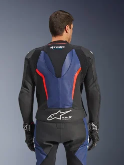 Alpinestars Gp Force V2 Leather Suit 2 Pc Racepak Black/Blue/Red Fluo> Motorpakken