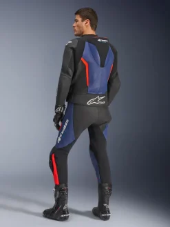 Alpinestars Gp Force V2 Leather Suit 2 Pc Racepak Black/Blue/Red Fluo><noscript><img width=