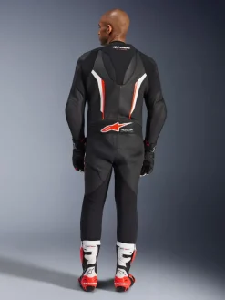 Alpinestars Gp Force V2 Leather Suit 1 Pc Black/White/Red Fluo> Motorpakken