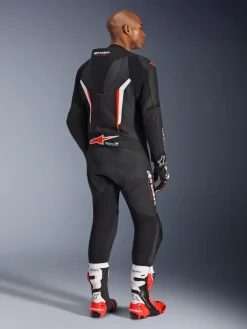 Alpinestars Gp Force V2 Leather Suit 1 Pc Black/White/Red Fluo><noscript><img width=