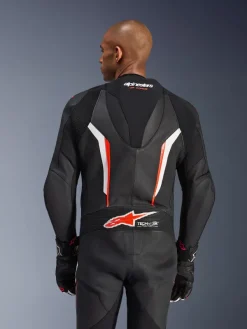 Alpinestars Gp Force V2 Leather Suit 1 Pc Black/White/Red Fluo><noscript><img width=
