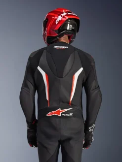Alpinestars Gp Force V2 Leather Suit 1 Pc Black/White/Red Fluo><noscript><img width=