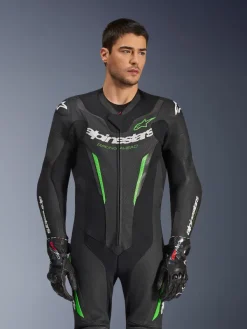Alpinestars Gp Force V2 Leather Suit 1 Pc Black/Green><noscript><img width=