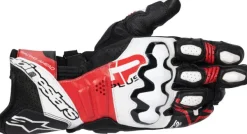 Alpinestars GP Plus R V3 Leather Gloves Black White Bright Red 1304> Motorhandschoenen