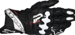 Alpinestars GP Plus R V3 Leather Gloves Black White 12> Motorhandschoenen