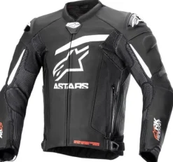 Alpinestars GP Plus R V4 Rideknit Leather Motorjas Black White 12> Motorjassen