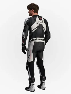 Alpinestars GP Plus V4 Sprint 1Pc Leather Suit Black White Red Fluo 1231><noscript><img width=