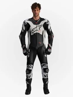 Alpinestars GP Plus V4 Sprint 1Pc Leather Suit Black White Red Fluo 1231><noscript><img width=