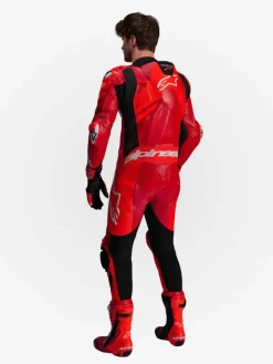 Alpinestars GP Plus V4 Sprint 1Pc Leather Suit Red Fluo Mid Red White 3087><noscript><img width=