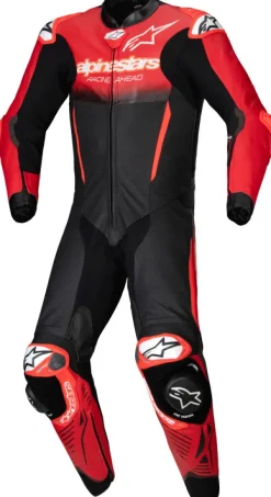 Alpinestars Gp-R7 1Pc Leather Suit Black Mid Red 1405> Motorpakken