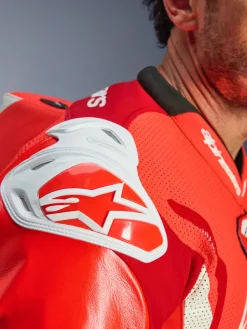 Alpinestars Gp Tech V5 1 Pc Lth Suit Racepak Red Fluo/Bright Red/White> Motorpakken