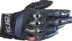 Alpinestars Halo Leather Gloves Dark Blue Black 7109> Motorhandschoenen