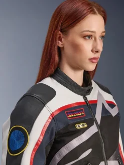 Alpinestars Idles Motorjas Off White Flame Red Black 2053> Motorjassen