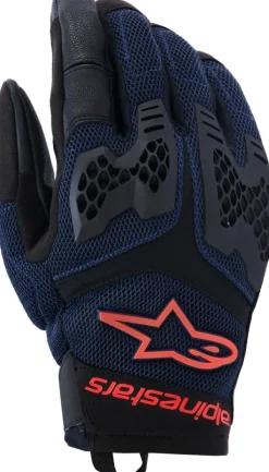 Alpinestars Manti Air Gloves Deep Blue/Red Fluo/Asphalt> Motorhandschoenen