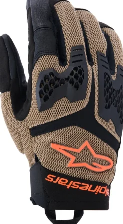 Alpinestars Manti Air Gloves Dark Khaki/Black/Orange Fluo> Motorhandschoenen
