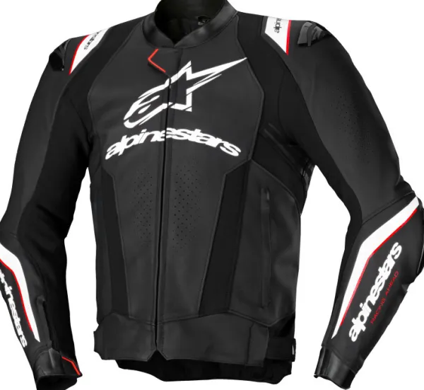 Alpinestars Missile V3 Ignition Leather Motorjas Black White 12> Motorjassen