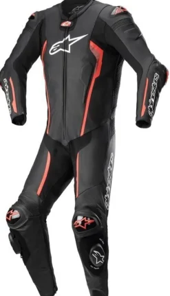 Alpinestars Missile V2 Leather One Piece Black Red Fluo 1030> Motorpakken