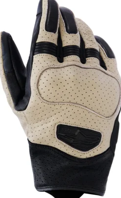 Alpinestars Mustang V3 Leather Gloves Aluminum/Black> Motorhandschoenen