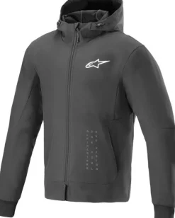 Alpinestars Radium Tech Hoodie Motorhoodie Black White 12> Motorhoodies|Motorjassen