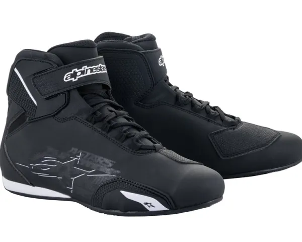 Alpinestars Sektor Shoes Black/White 12>Heren Heren Motorschoenen