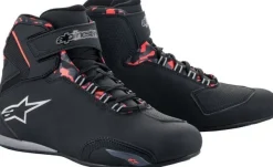 Alpinestars Sektor Waterproof Shoes Black Dark Gray Red Fluo 1118>Heren Heren Motorschoenen|Waterdichte Motorschoenen