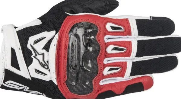Alpinestars Smx-2 Air Carbon V2 Gloves Black Red White 132> Motorhandschoenen