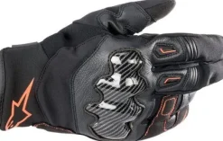 Alpinestars SMX-1 Drystar Gloves Black Red Fluo 1030> Motorhandschoenen