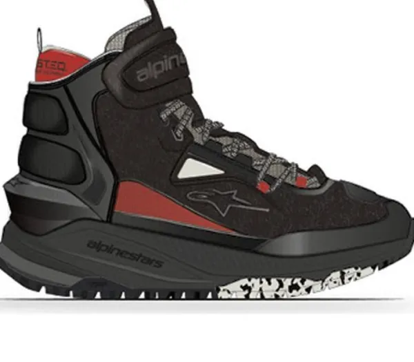 Alpinestars Speedstreet Shoes Black Ecru Bright Red 1496>Heren Heren Motorschoenen
