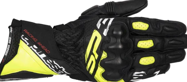 Alpinestars SP-3 Gloves Black/Yellow Fluo/White 158> Motorhandschoenen