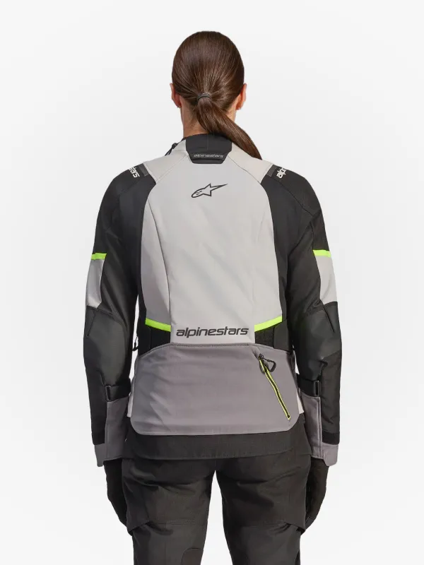 Alpinestars Stella Andes V4 Drystar Motorjas Ice Gray Dark Gray Bk Yllw Fl 9282> Motorjassen