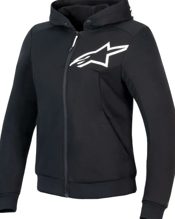 Alpinestars Stella Chrome V2 Motorhoodie Black/White 12> Motorhoodies|Motorjassen