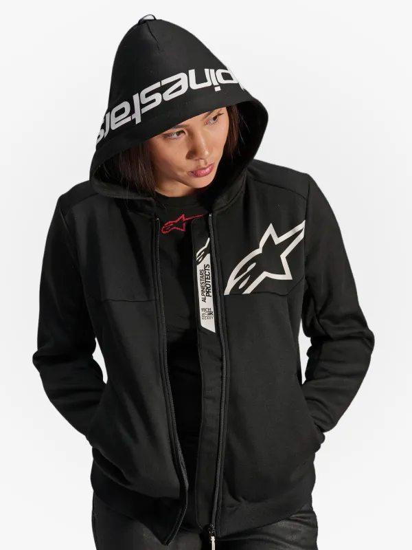 Alpinestars Stella Chrome V2 Motorhoodie Black/White 12> Motorhoodies|Motorjassen