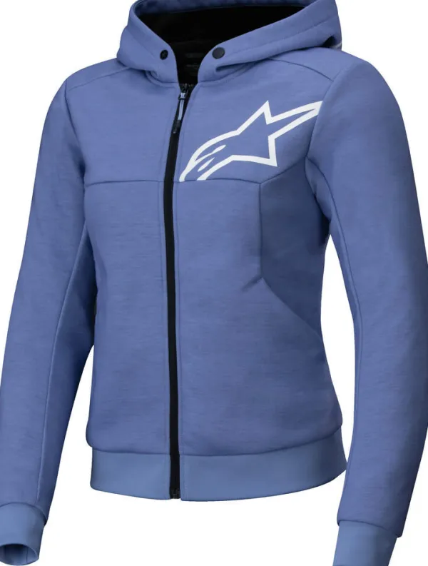 Alpinestars Stella Chrome V2 Motorhoodie Blue/Violet/White 7185> Motorhoodies|Motorjassen